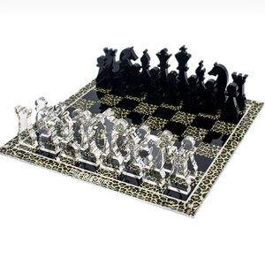Anthropologie x MaisonGames Leopard Chess Set, Acrylic